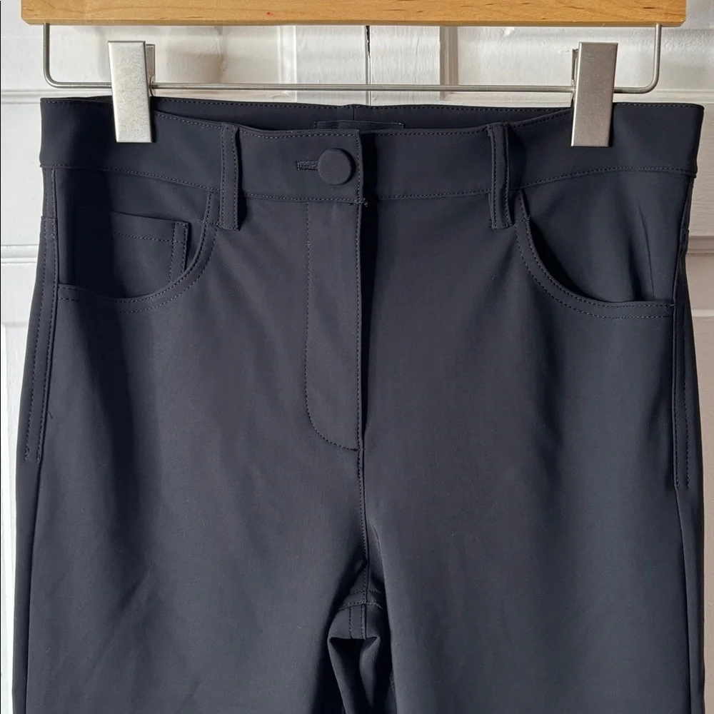 Theory Black Stretch Straight Leg Pants sz2